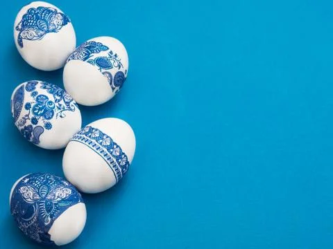 Easter Egg  decorated with technique of decoupage. Stock Photos
