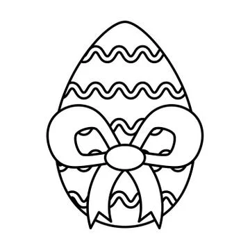 Easter egg decorated on white background Stock Illustration