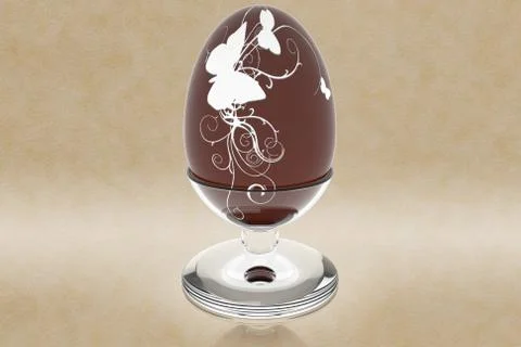 Easter egg decorations on parchment background 스톡 일러스트