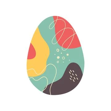 Easter egg design. Easter holiday egg hunt in colorful modern flat style. Art 스톡 일러스트