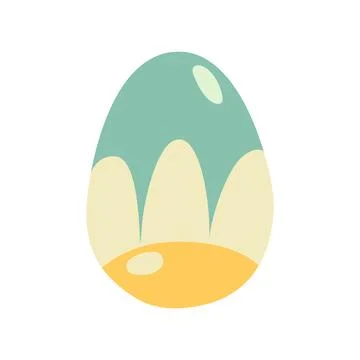 Easter egg design. Easter holiday egg hunt in colorful flat style with big Stock Illustration