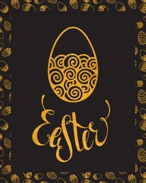 Easter egg design element Stock Illustration