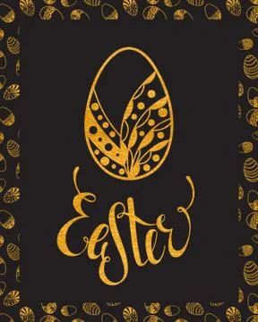 Easter egg design element Stock Illustration