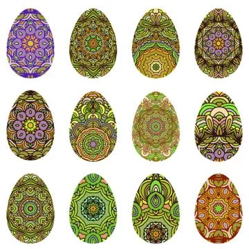 Easter egg design set Stock Illustration