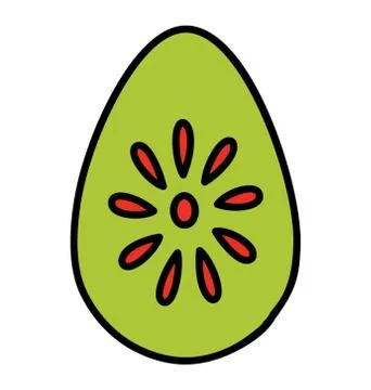 Easter egg, doodle design vector Illustrazione stock