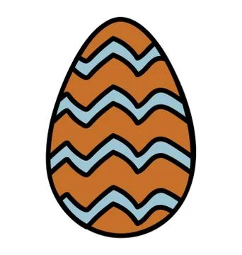 Easter egg, doodle design vector Stock Illustration