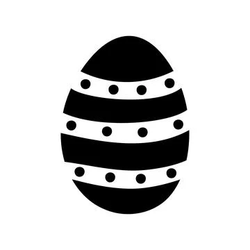 Easter egg doodle illustration isolated on white background. Stock Illustration