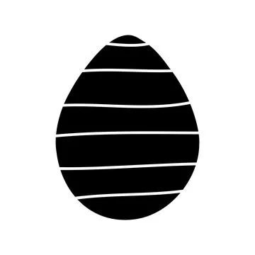Easter egg doodle illustration isolated on white background. Stock Illustration