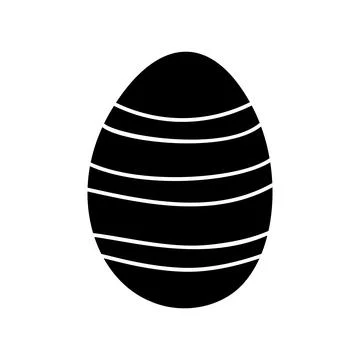 Easter egg doodle illustration isolated on white background. Stock Illustration