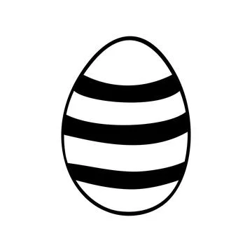 Easter egg doodle illustration isolated on white background. Stock Illustration