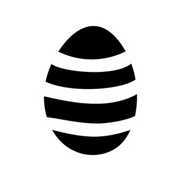 Easter egg doodle illustration isolated on white background. Illustrazione stock