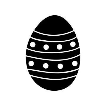 Easter egg doodle illustration isolated on white background. Stock Illustration