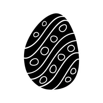 Easter egg doodle illustration isolated on white background. Stock Illustration