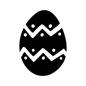 Easter egg doodle illustration isolated on white background. Illustrazione stock