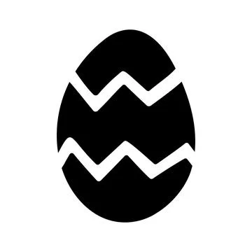 Easter egg doodle illustration isolated on white background. Stock Illustration