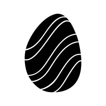 Easter egg doodle illustration isolated on white background. Stock Illustration