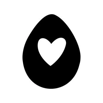 Easter egg doodle illustration isolated on white background. Stock Illustration