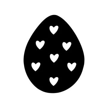 Easter egg doodle illustration isolated on white background. Stock Illustration