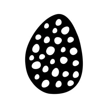 Easter egg doodle illustration isolated on white background. Stock Illustration
