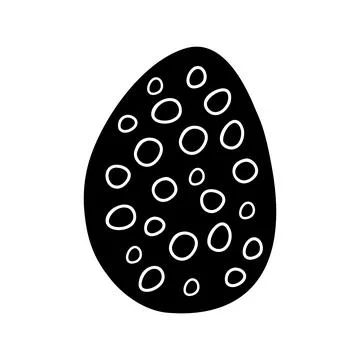 Easter egg doodle illustration isolated on white background. Stock Illustration
