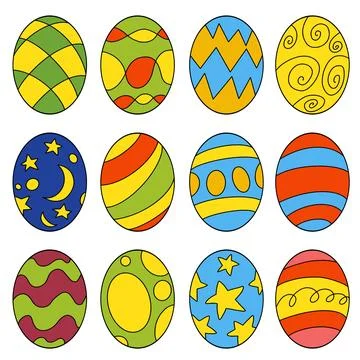 The easter egg drawing  image for holiday concept. Stock Illustration
