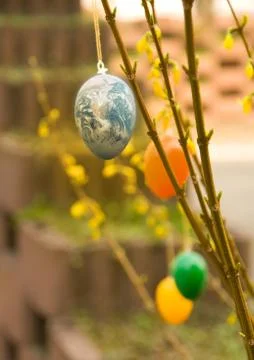 Easter egg Earth Foto stock