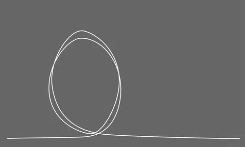 Easter egg editable stroke continues line. Vector stock illustration isolated on Illustrazione stock