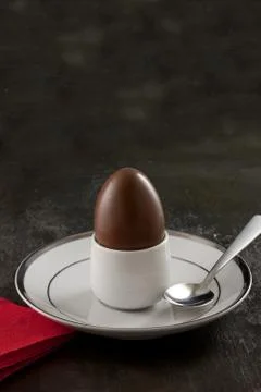 Easter egg in egg cup Stock Photos