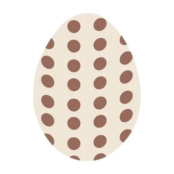Easter egg, Elegant Dotted pastel color Holiday Element. Great for Stickers,  Stock Illustration