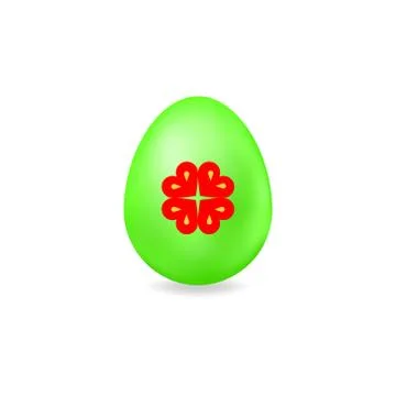 Easter egg with elements for St. Patrick's Day. Vector illustration of colore Stockillustratie