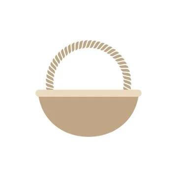Easter egg empty basket Stock Illustration