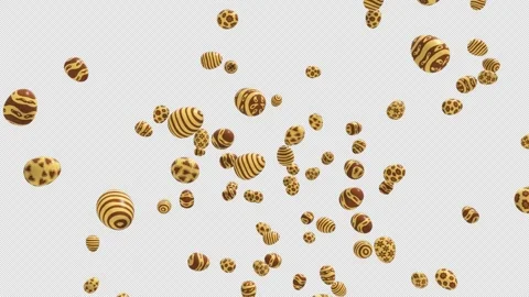 Easter Egg Explosion on Alpha Stock Footage 303964830