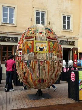 Easter Egg Festival. A big Easter egg Stock Photos