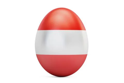 Easter egg with flag of Austria, 3D rendering Stock Illustration