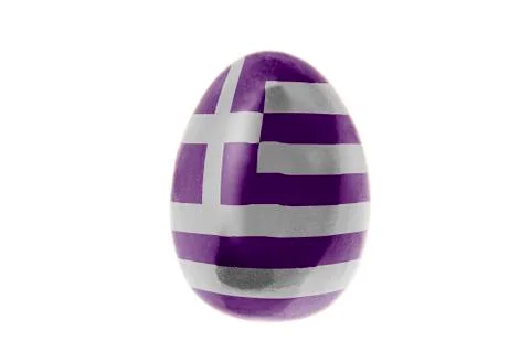Easter egg with Flag of Greece Stock Photos