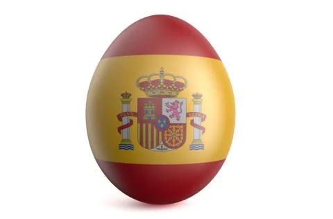 Easter egg with the flag of the Spain Stock Illustration