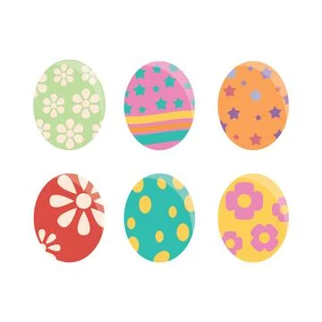 Easter egg flat design Illustrazione stock
