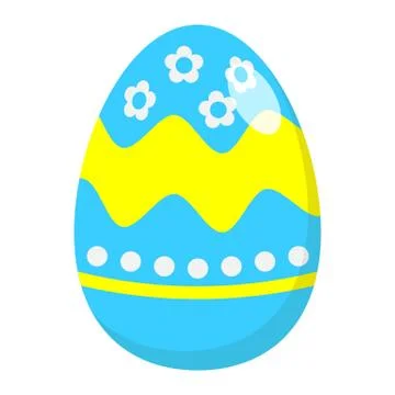 Easter egg flat icon, easter and holiday, Stock Illustration