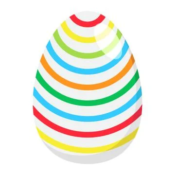 Easter egg flat icon, easter and holiday, Stock Illustration