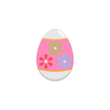 Easter egg flat icon, religion holiday elements 库存插图