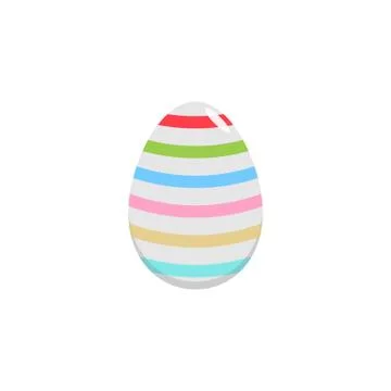 Easter egg flat icon, religion holiday elements, 库存插图
