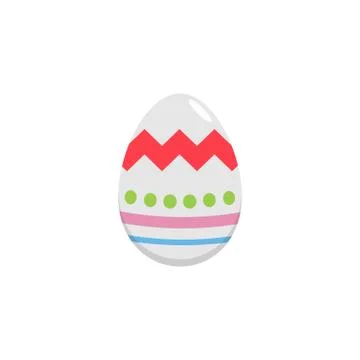 Easter egg flat icon, religion holiday elements イラスト素材