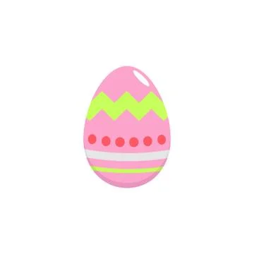 Easter egg flat icon, religion holiday elements Illustrazione stock