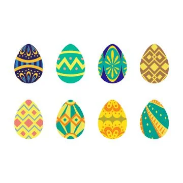 Easter egg flat tribal style Stock Illustration