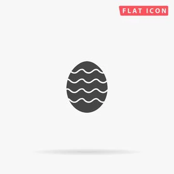 Easter Egg flat vector icon Stock Illustration