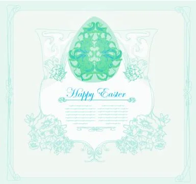 Easter Egg On floral Abstract Background Illustrazione stock