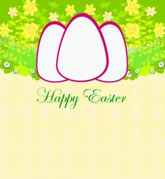 Easter Egg On floral Background 스톡 일러스트