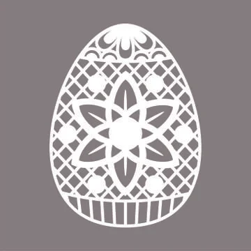 Easter Egg With Floral Pattern Stock Illustration
