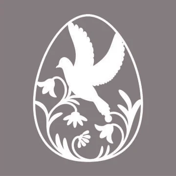 Easter Egg With Floral Pattern Stock Illustration