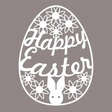 Easter Egg With Floral Pattern Stock Illustration